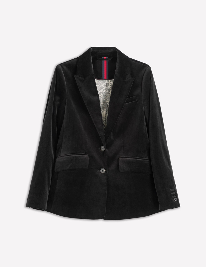 Stamford Velvet Blazer-Black 1