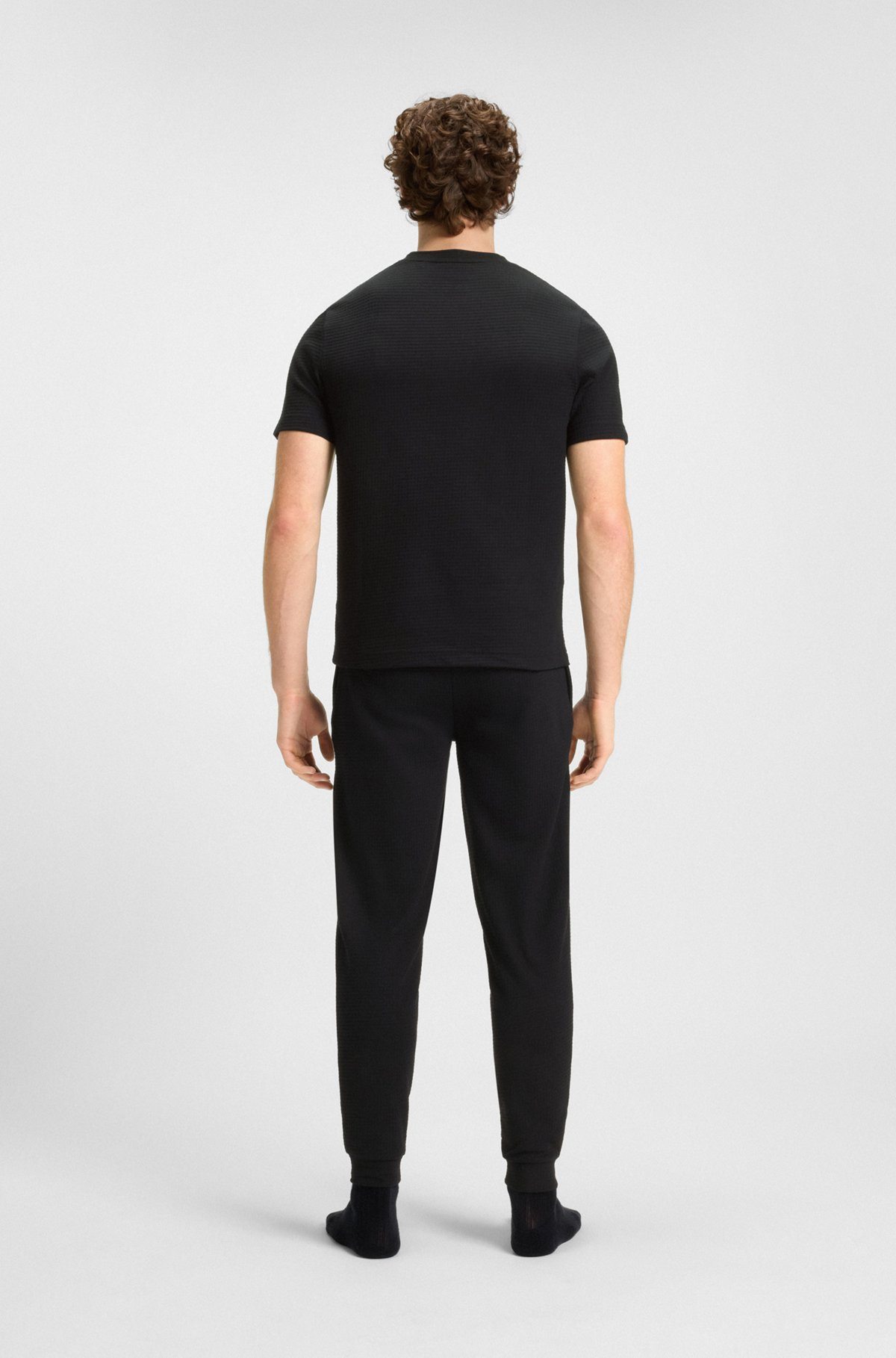 COTTON PAJAMA BOTTOMS WITH EMBROIDERED LOGO - 4