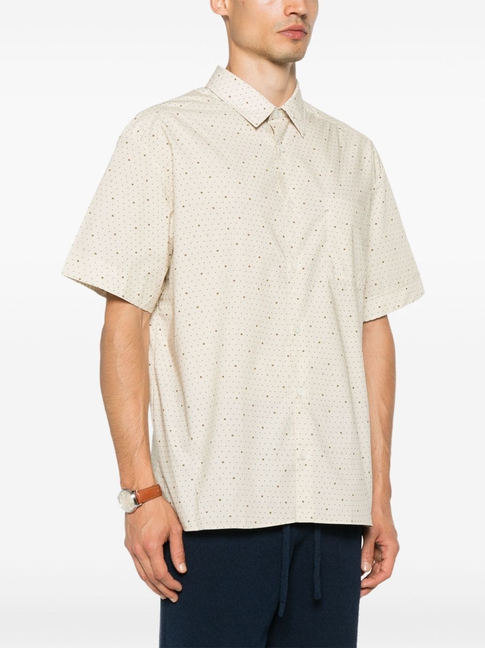 polka dot-print cotton shirt - 3