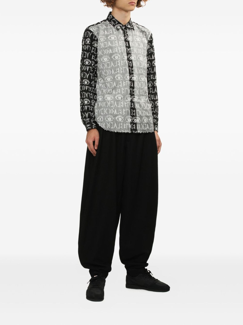 BLACK COMME des GARÇONS graphic-motif shirt outlook