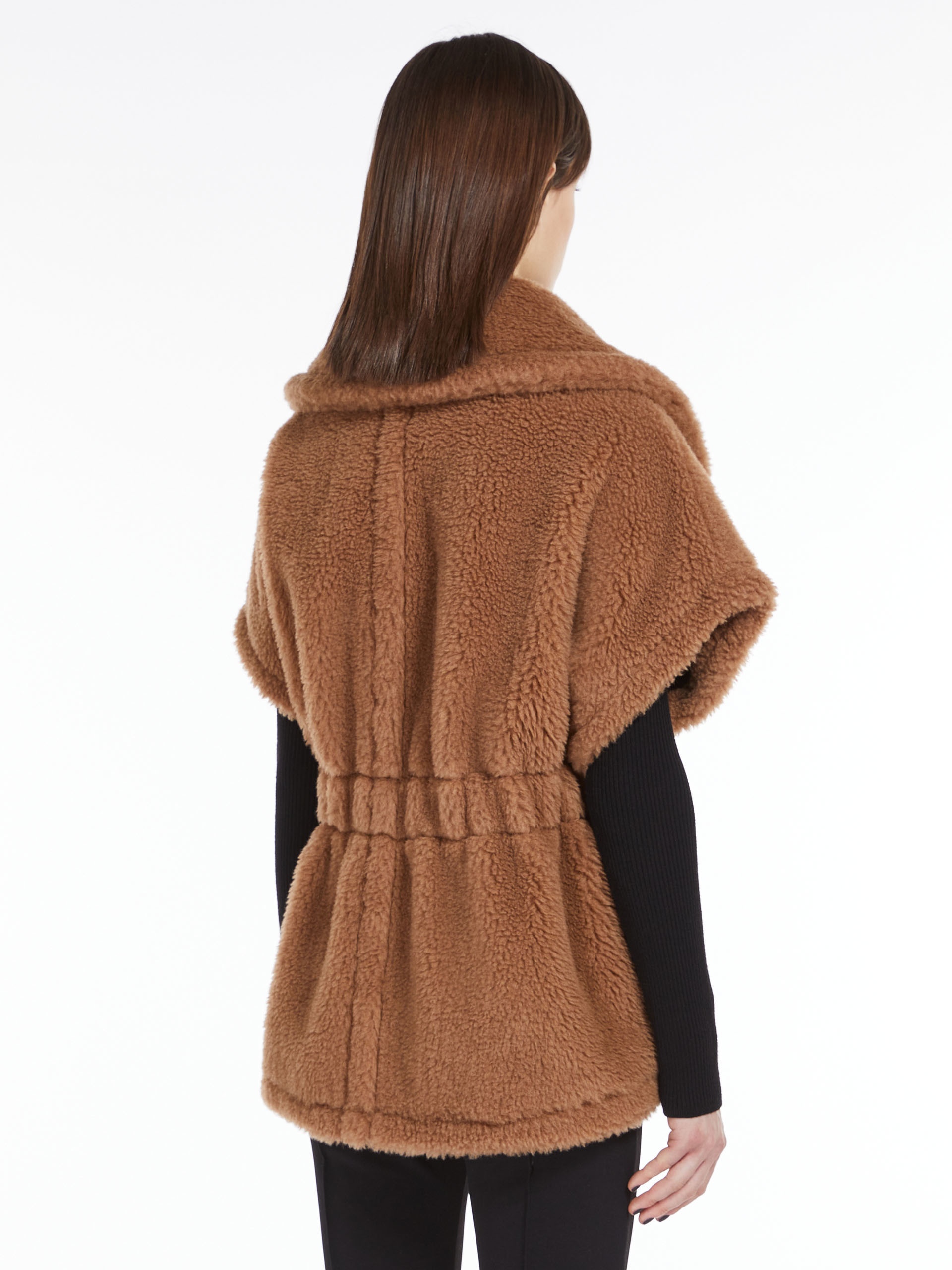 NEWABAVO Teddy fabric gilet cape - 4