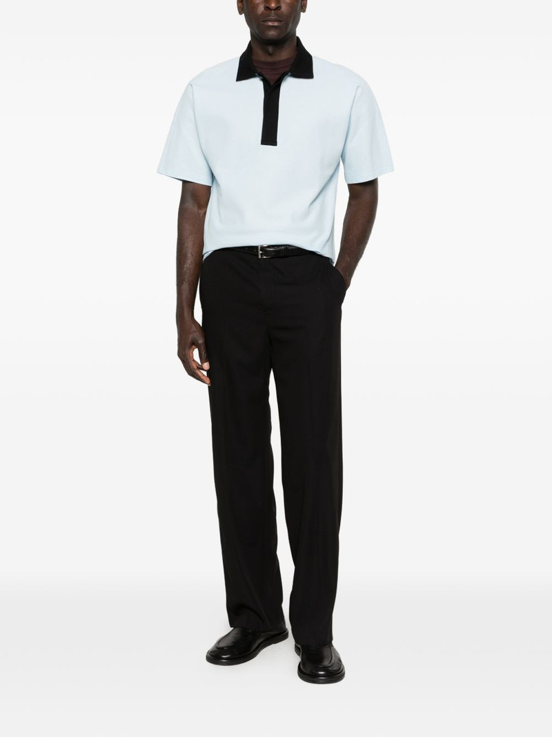 Lanvin short-sleeve contrast polo shirt outlook
