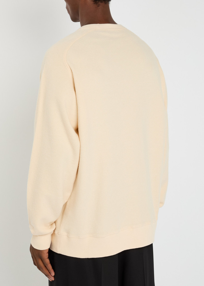 Ymc Almost Grown Waffle-knit Cotton Sweatshirt 3