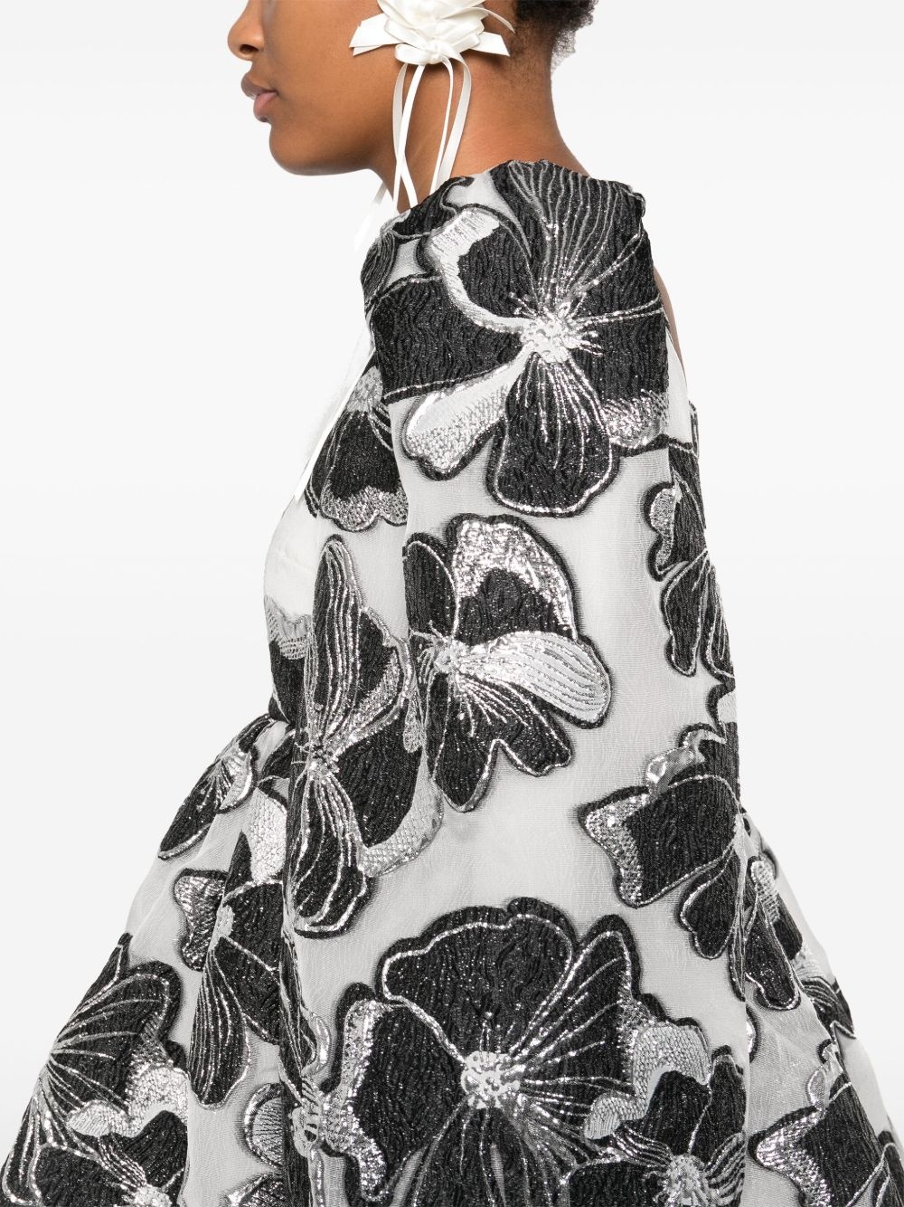 Anemone-jacquard square-neck top - 5