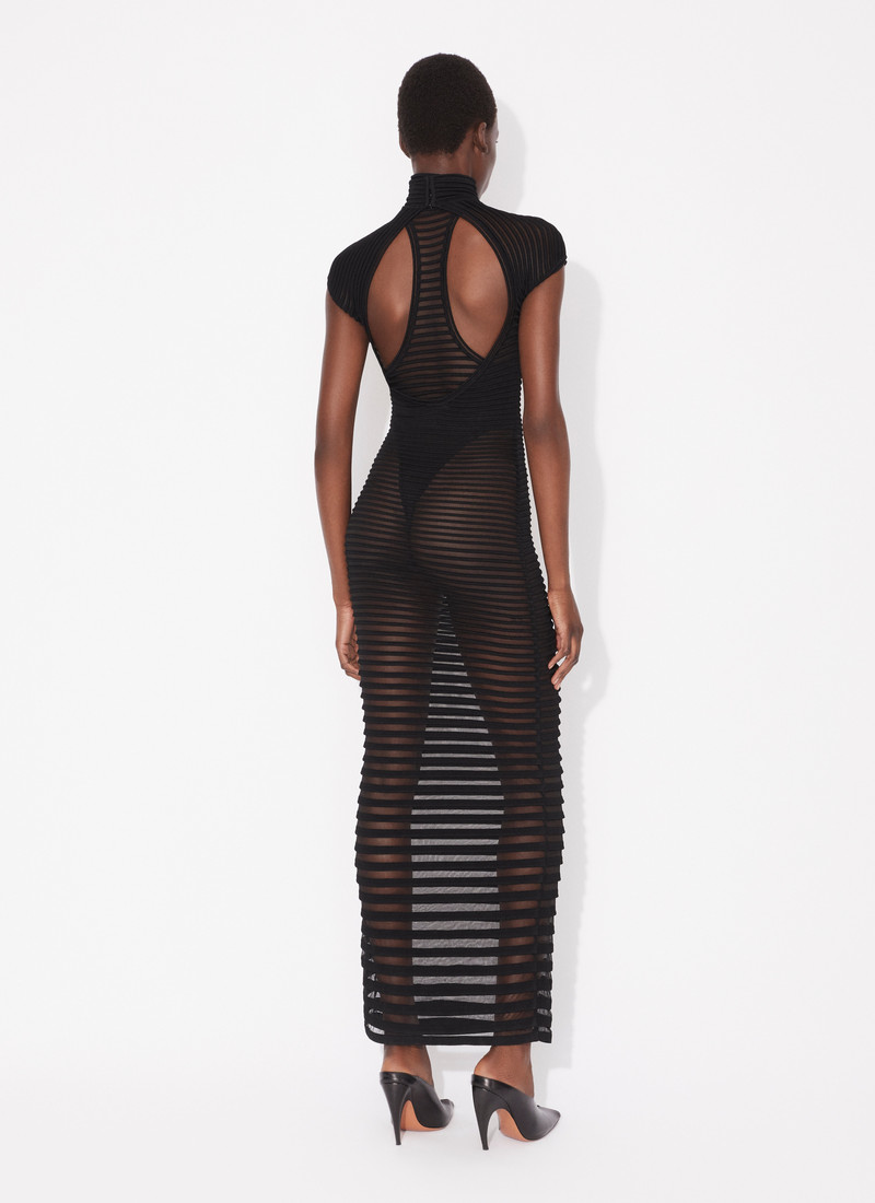 Alaïa STRIPED LONG DRESS outlook