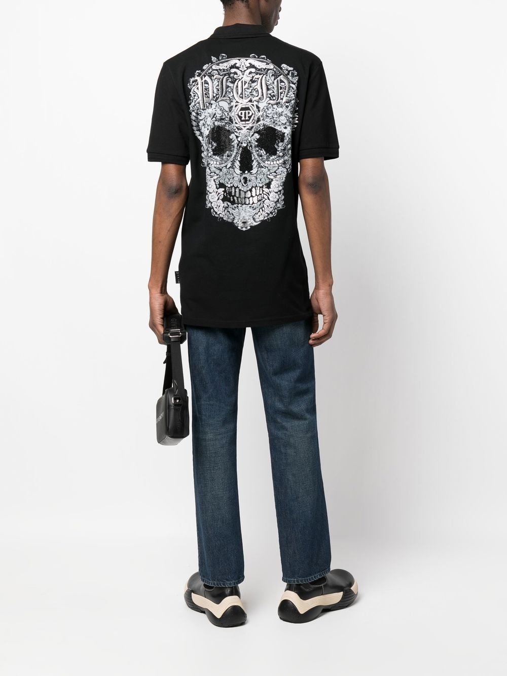 skull-print polo shirt - 2