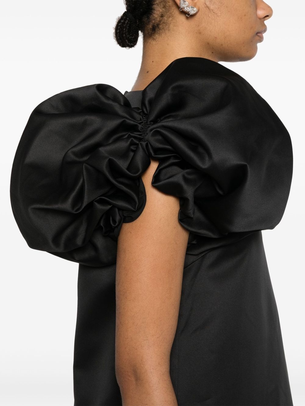 A-line satin mini dress - 5