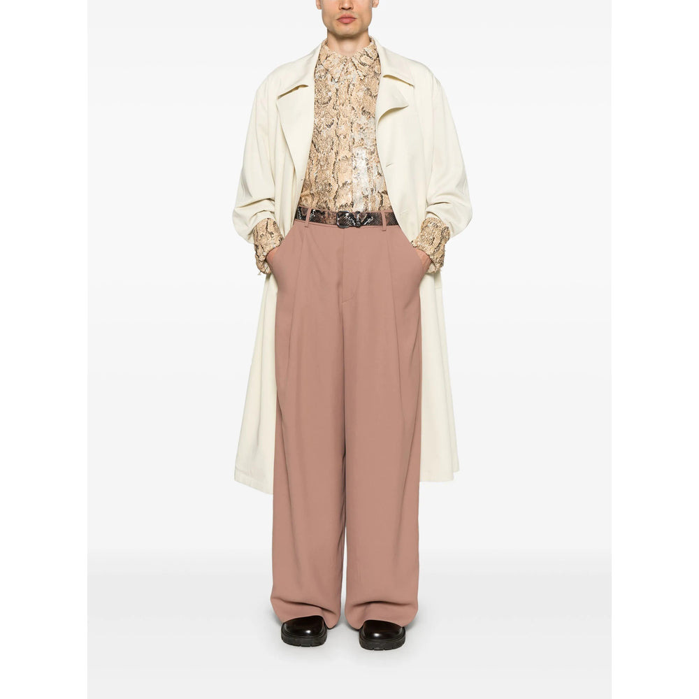 Dries Van Noten Brown Trousers - Wide-Leg Trousers Men - 4