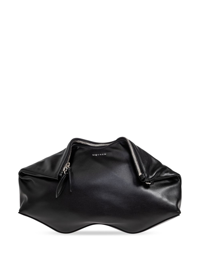 zipped leather clutch bag 3