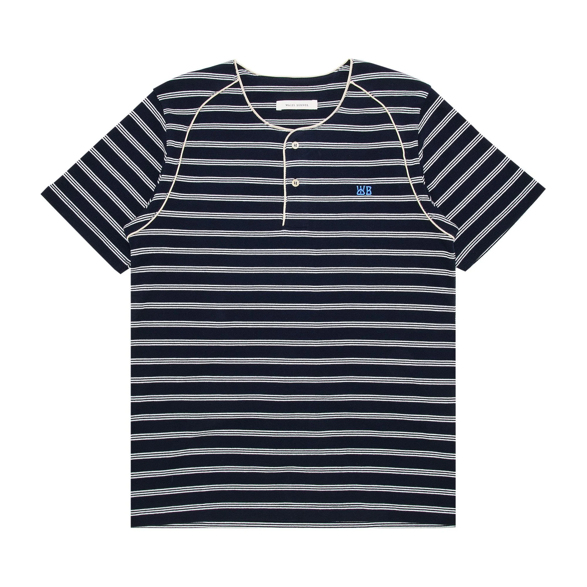 Wales Bonner Isaiah T-Shirt 'Navy/White' - 1