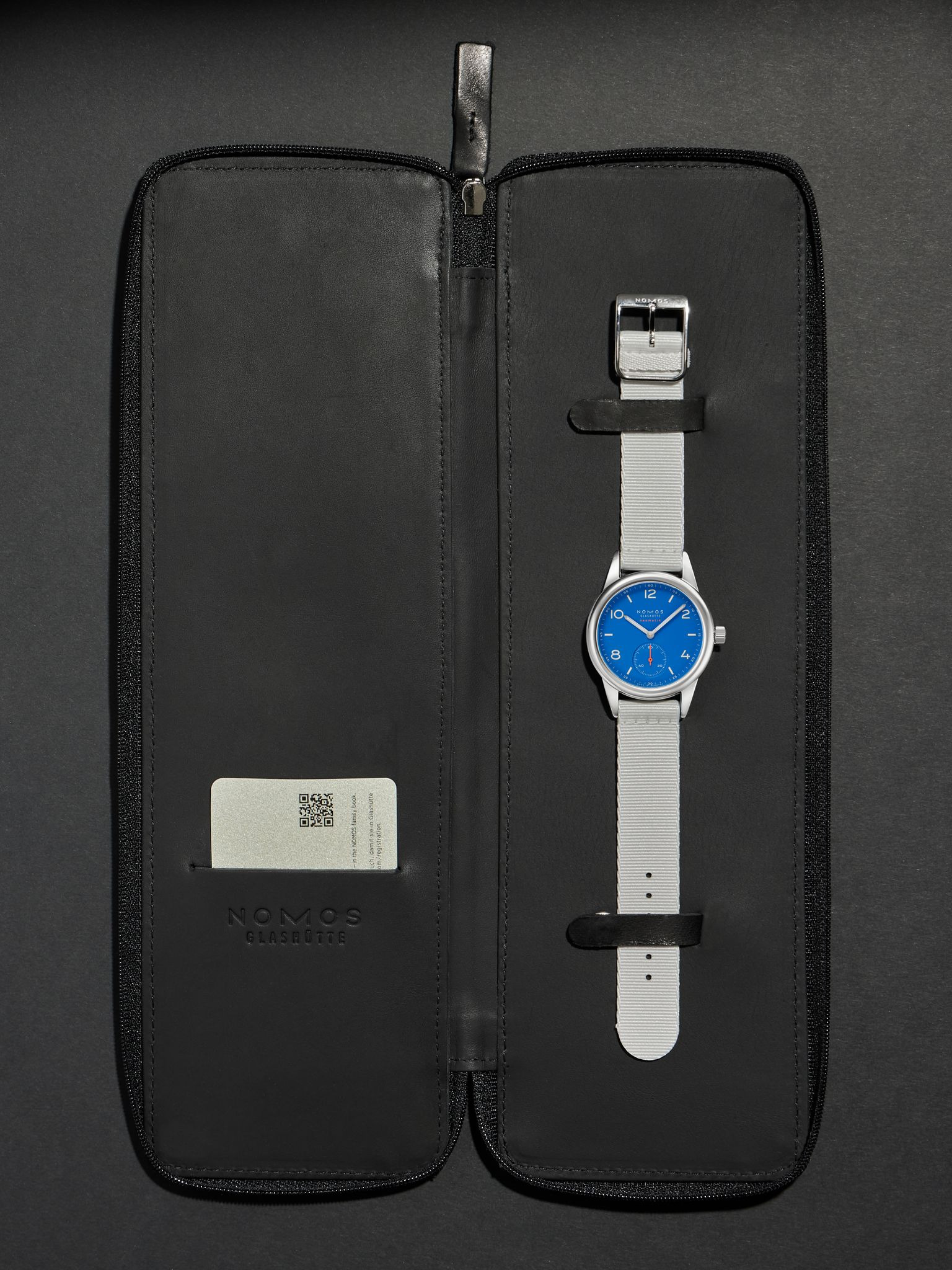 Club Neomatik Automatic 37mm Stainless Steel and Webbing Watch, Ref. No. 742 Blue - 5