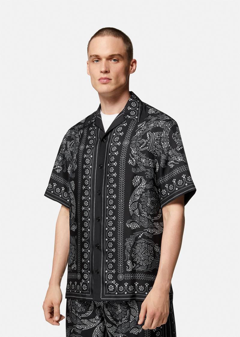 Barocco Silhouette Silk Shirt 3