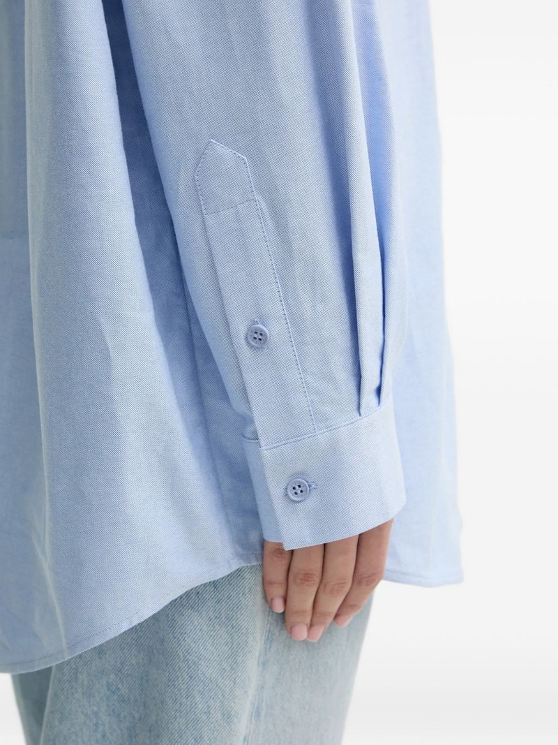 flower-appliqué shirt 5