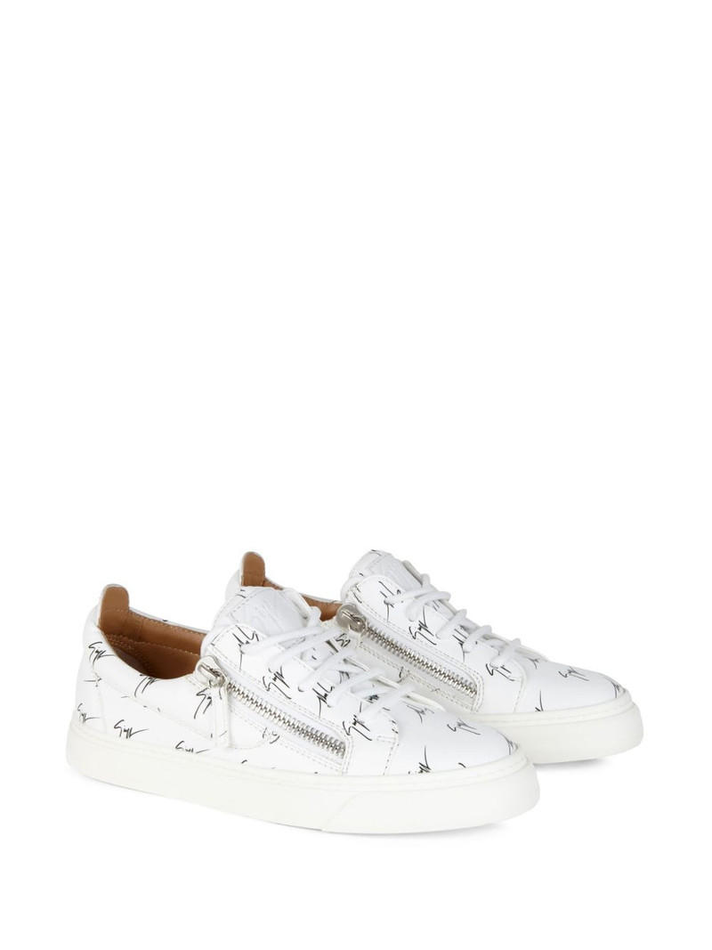Giuseppe Zanotti Frankie all-over logo print sneakers outlook