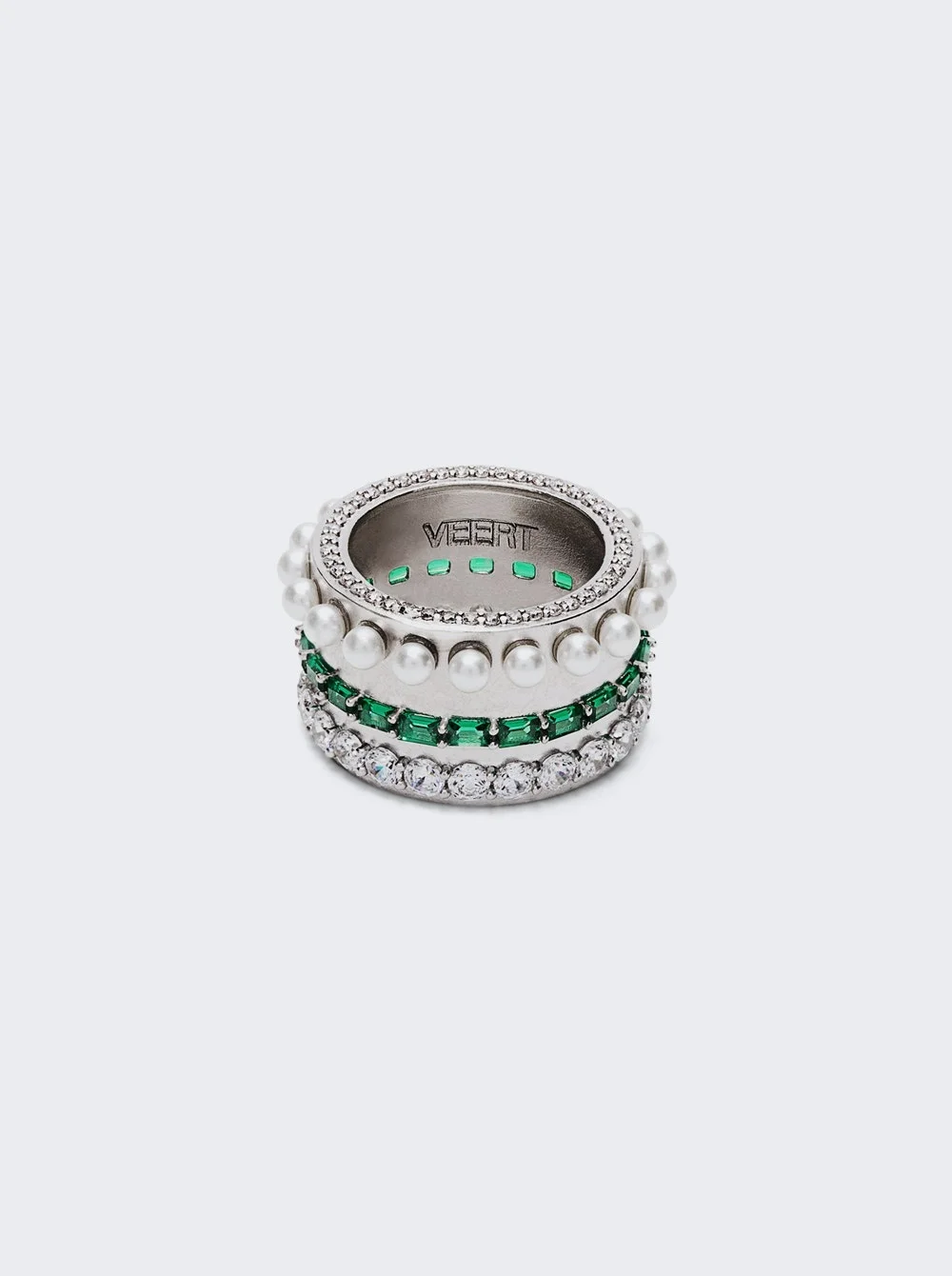 The Thick Layered Ring White Gold - 1