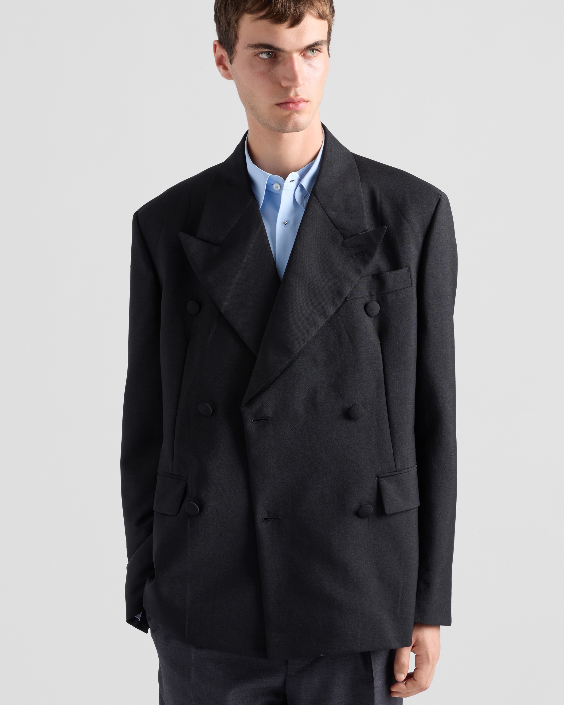 Mohair wool double-breasted jacket - 3