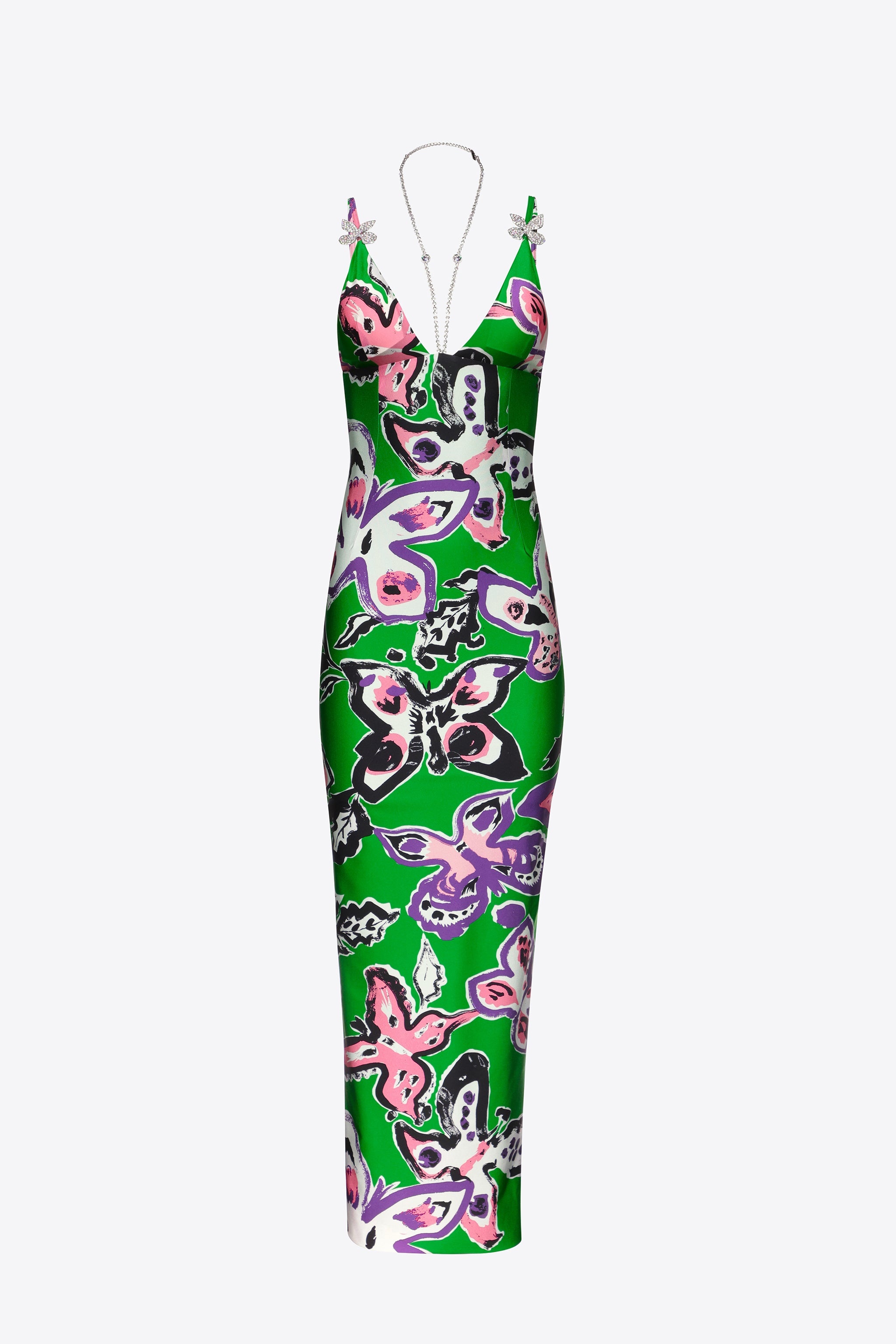 BUTTERFLY PRINTED MAXI DRESS - 1