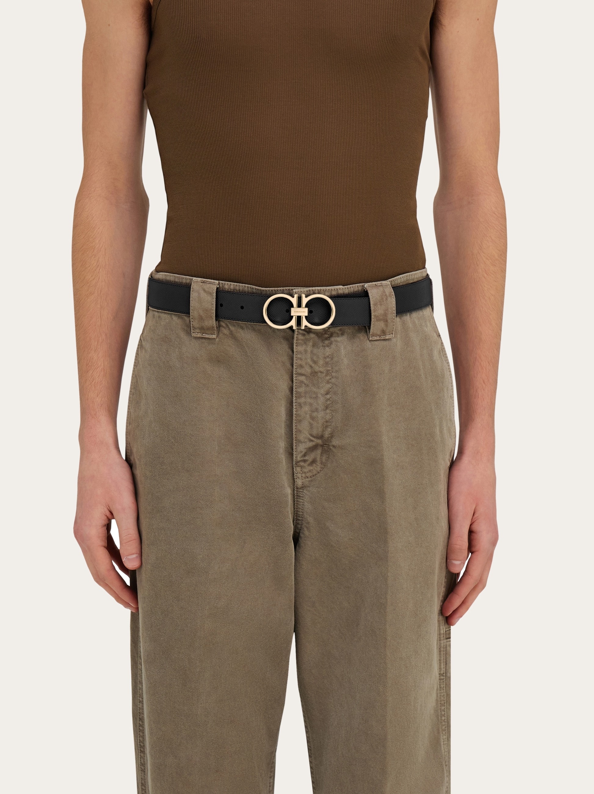 Reversible and adjustable Gancini belt - 4