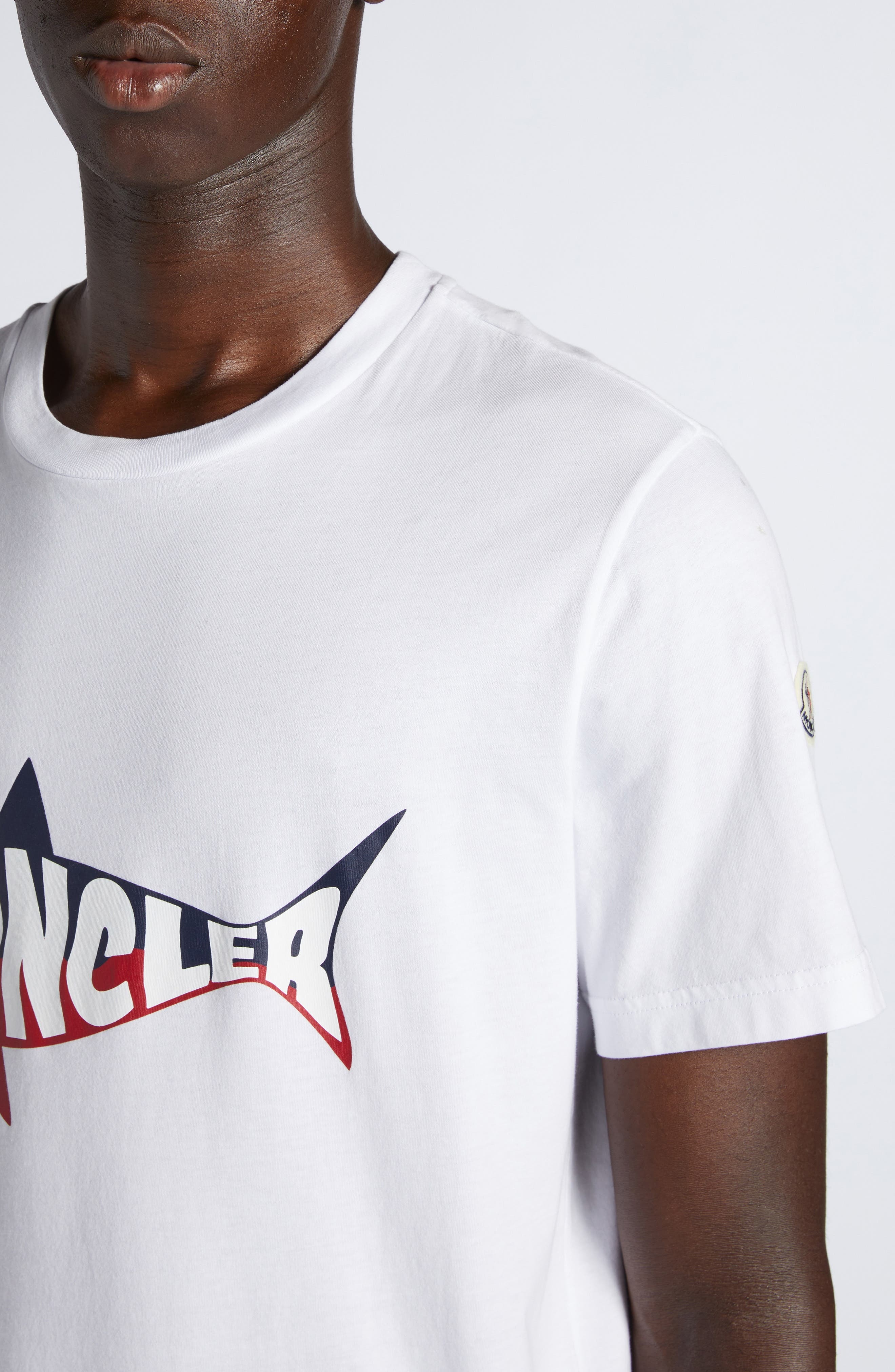 Moncler Shark Cotton Graphic T-Shirt in White at Nordstrom - 4