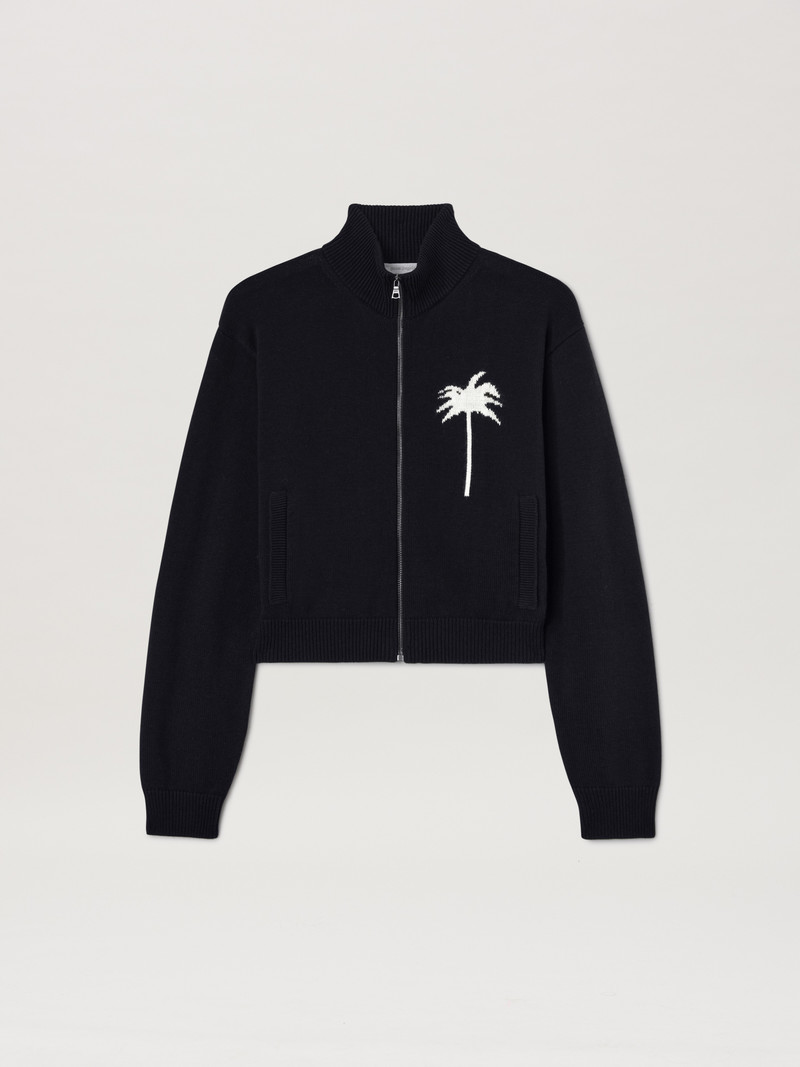 Palm Inlay Track knit jacket 1