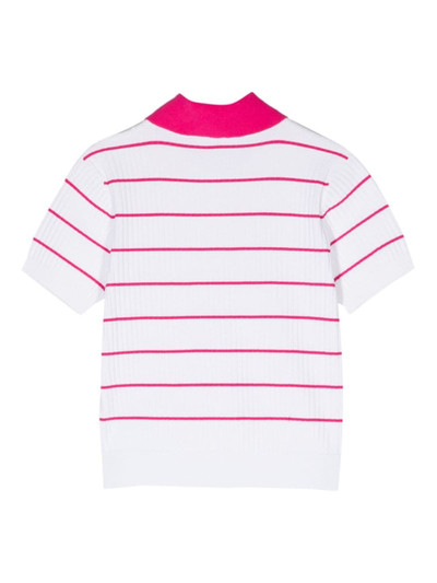 DSQUARED2 striped cropped polo top outlook