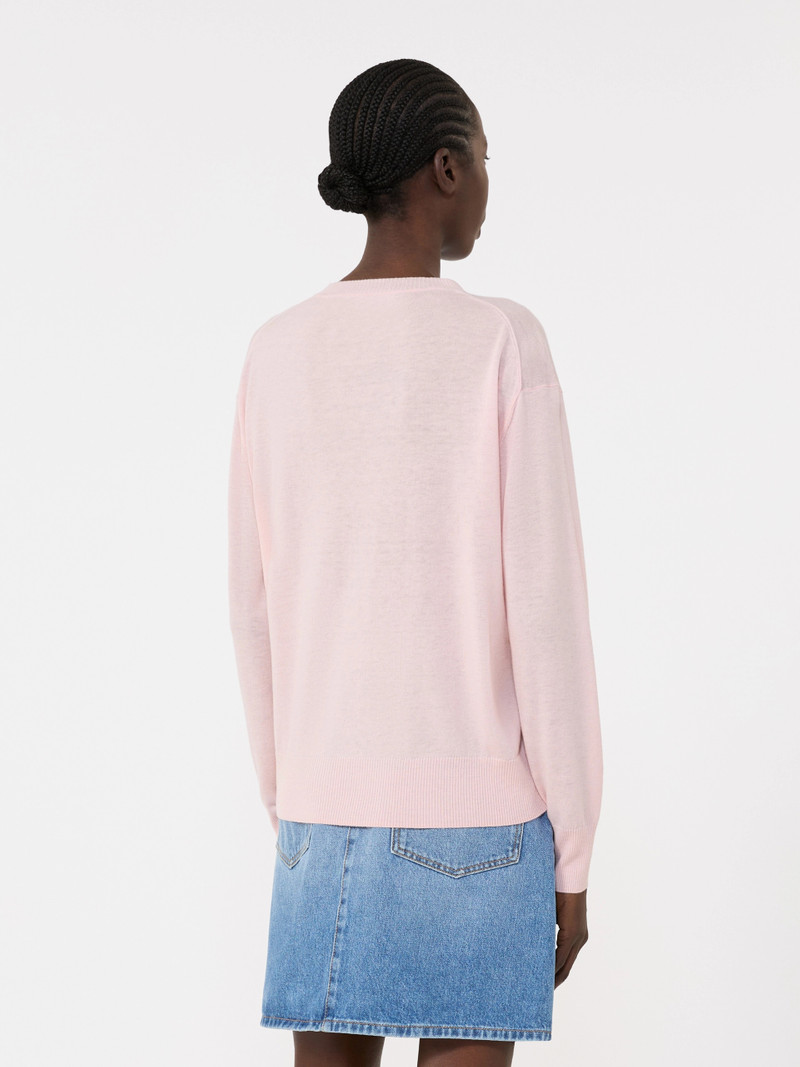 VENTO Wool and cashmere basic sweater - PINK 4