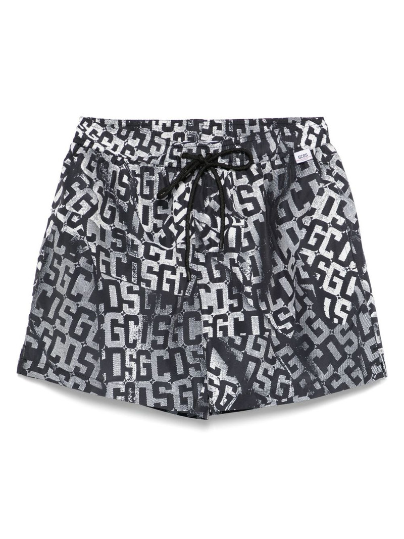 logo-print swim shorts 1