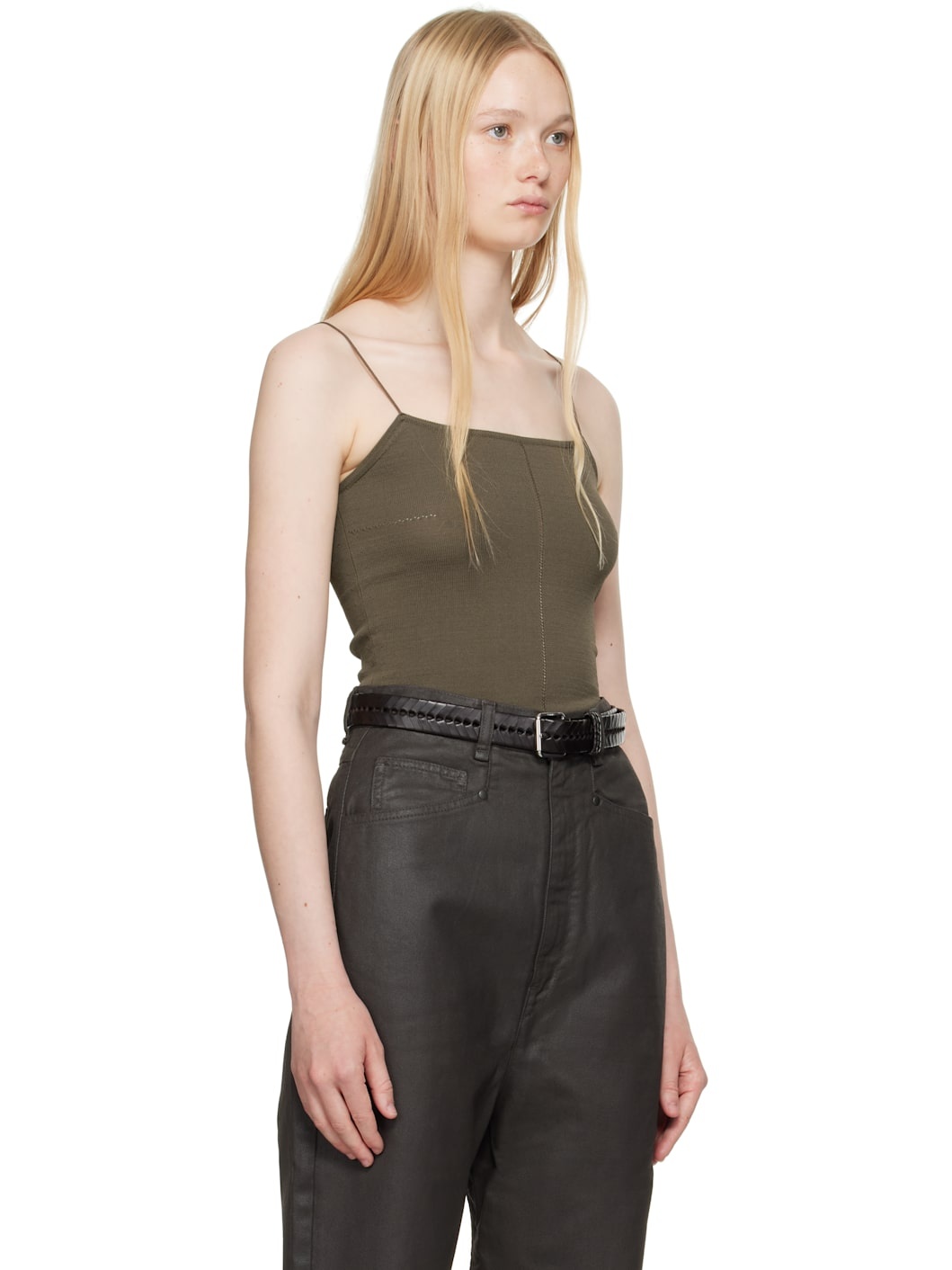 Khaki Straps Tank Top - 2