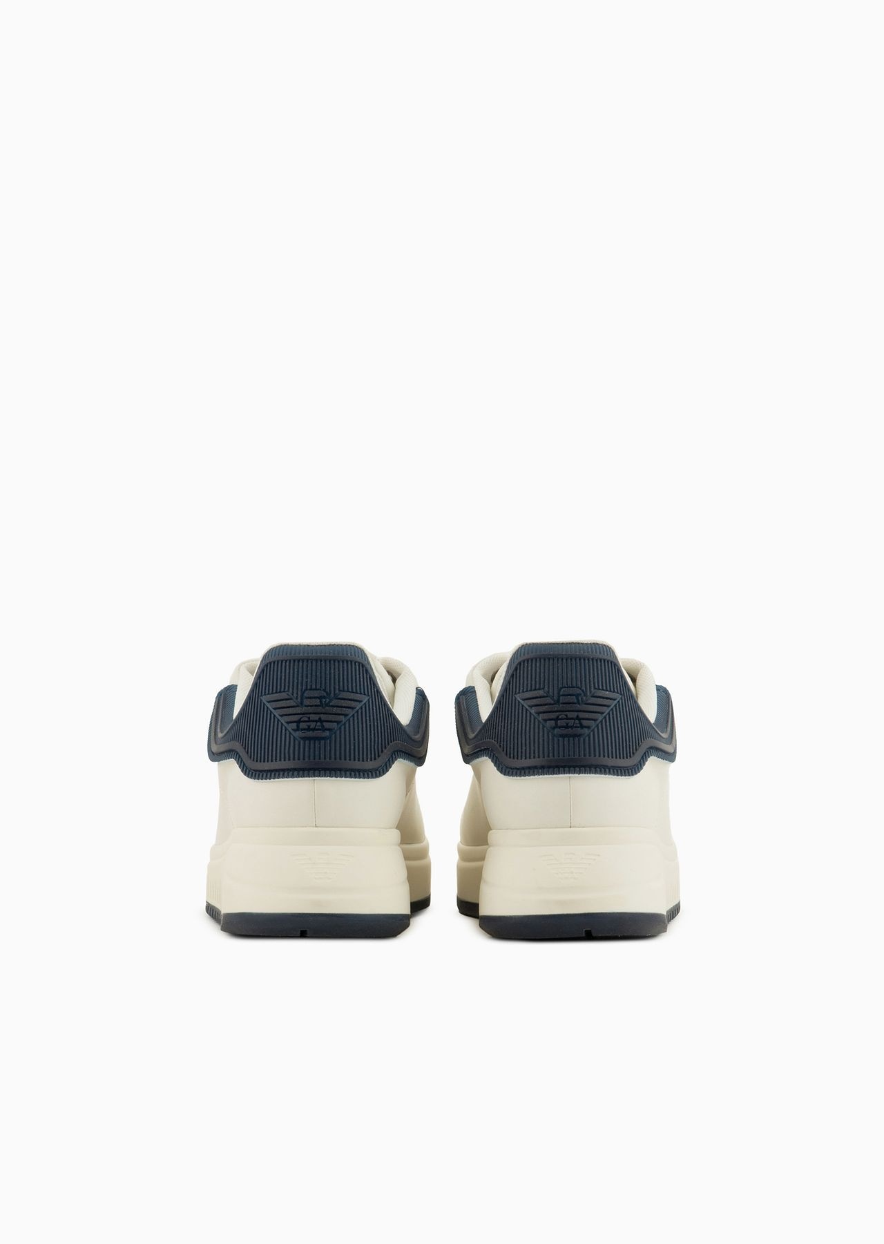 Leather sneakers with semi-transparent back and knurled sole - 4