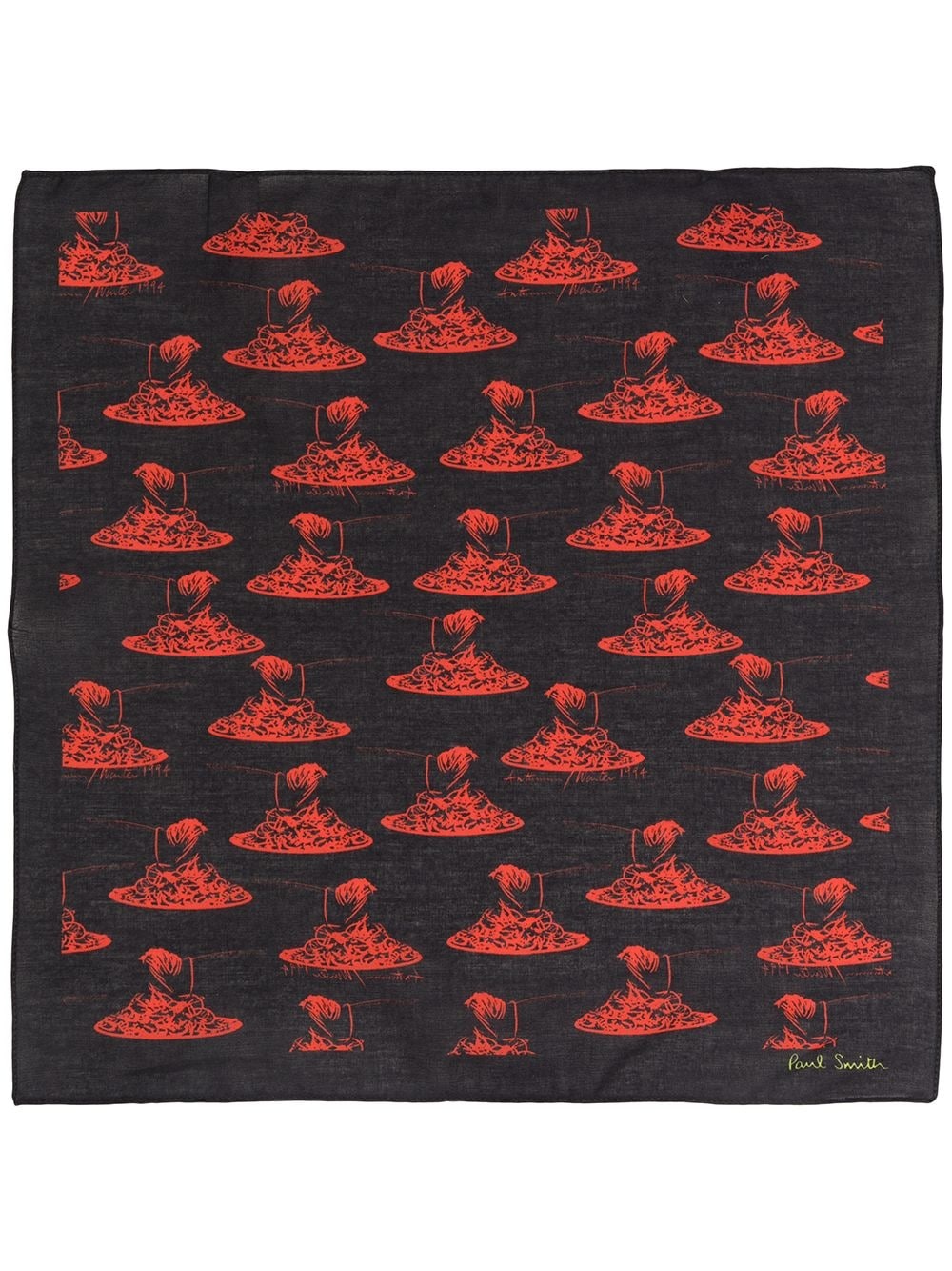 spaghetti-print pocket square - 2