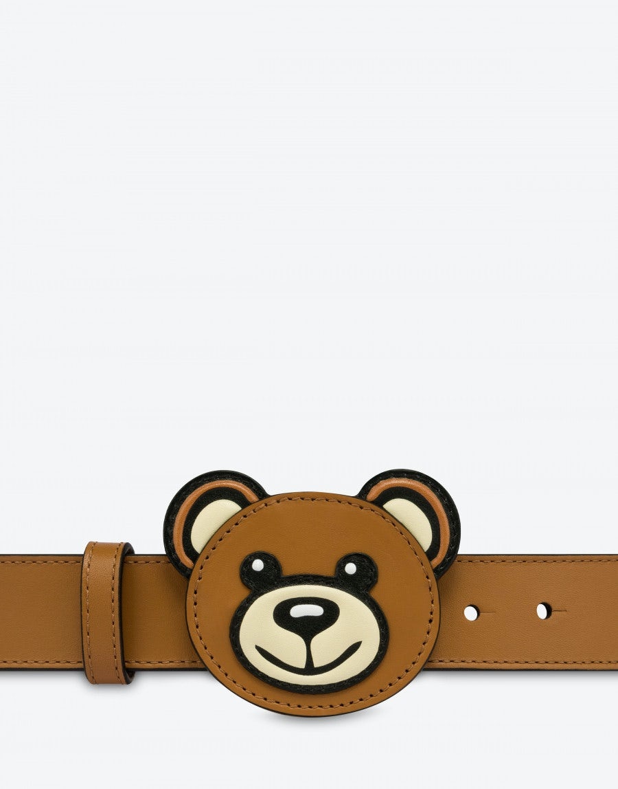 MOSCHINO TEDDY BEAR CALFSKIN BELT - 2