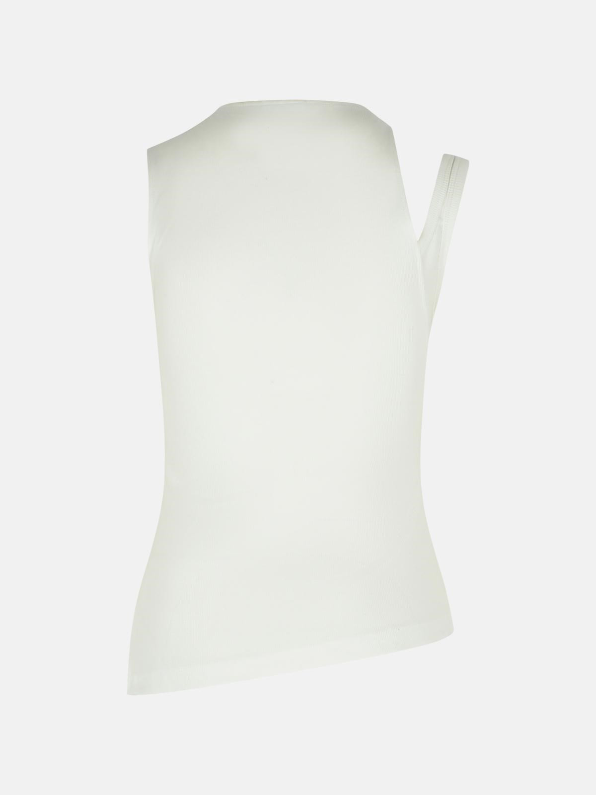 WHITE COTTON TANK TOP - 3