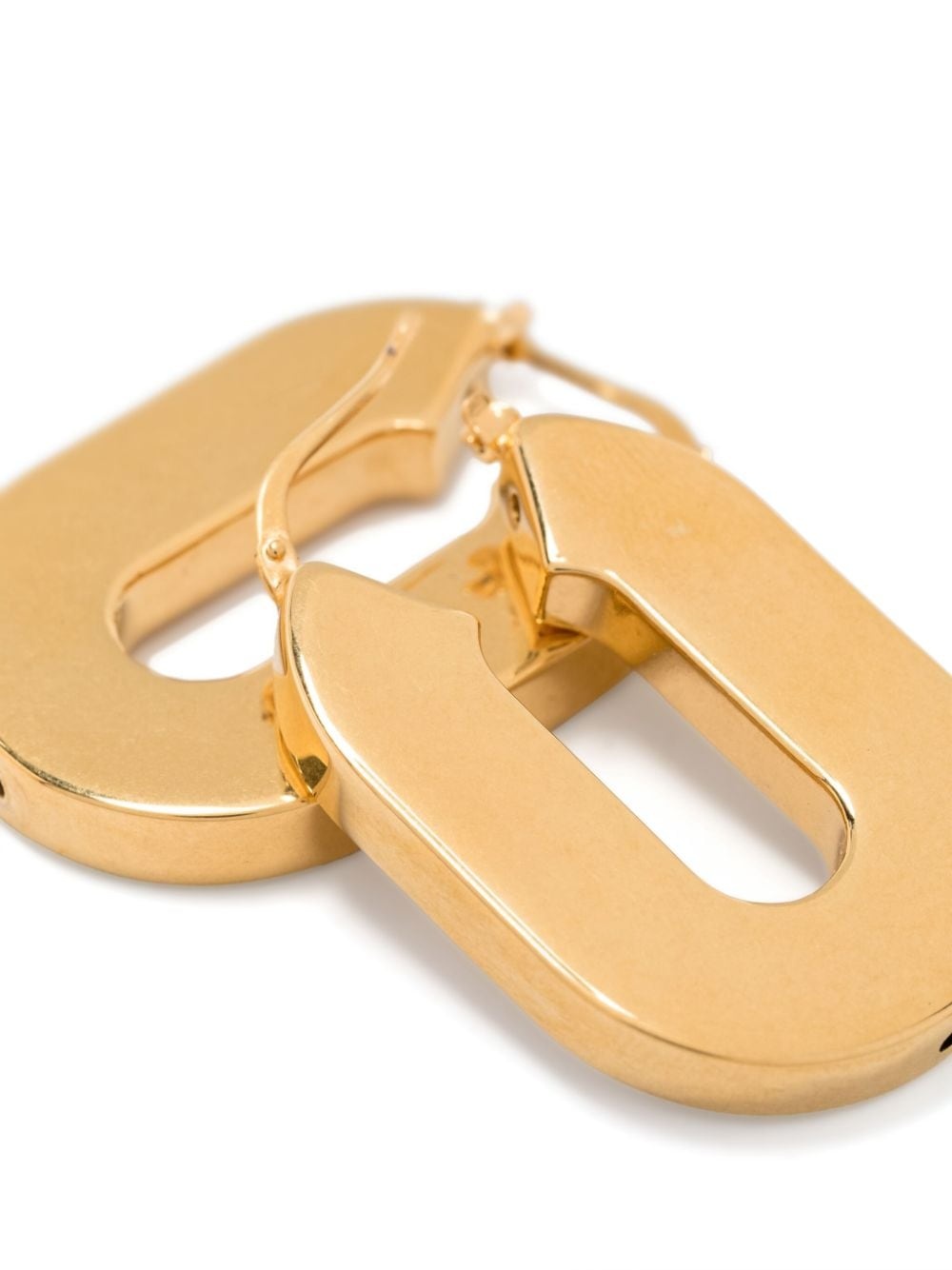 polished hinged hoop earrings - 3