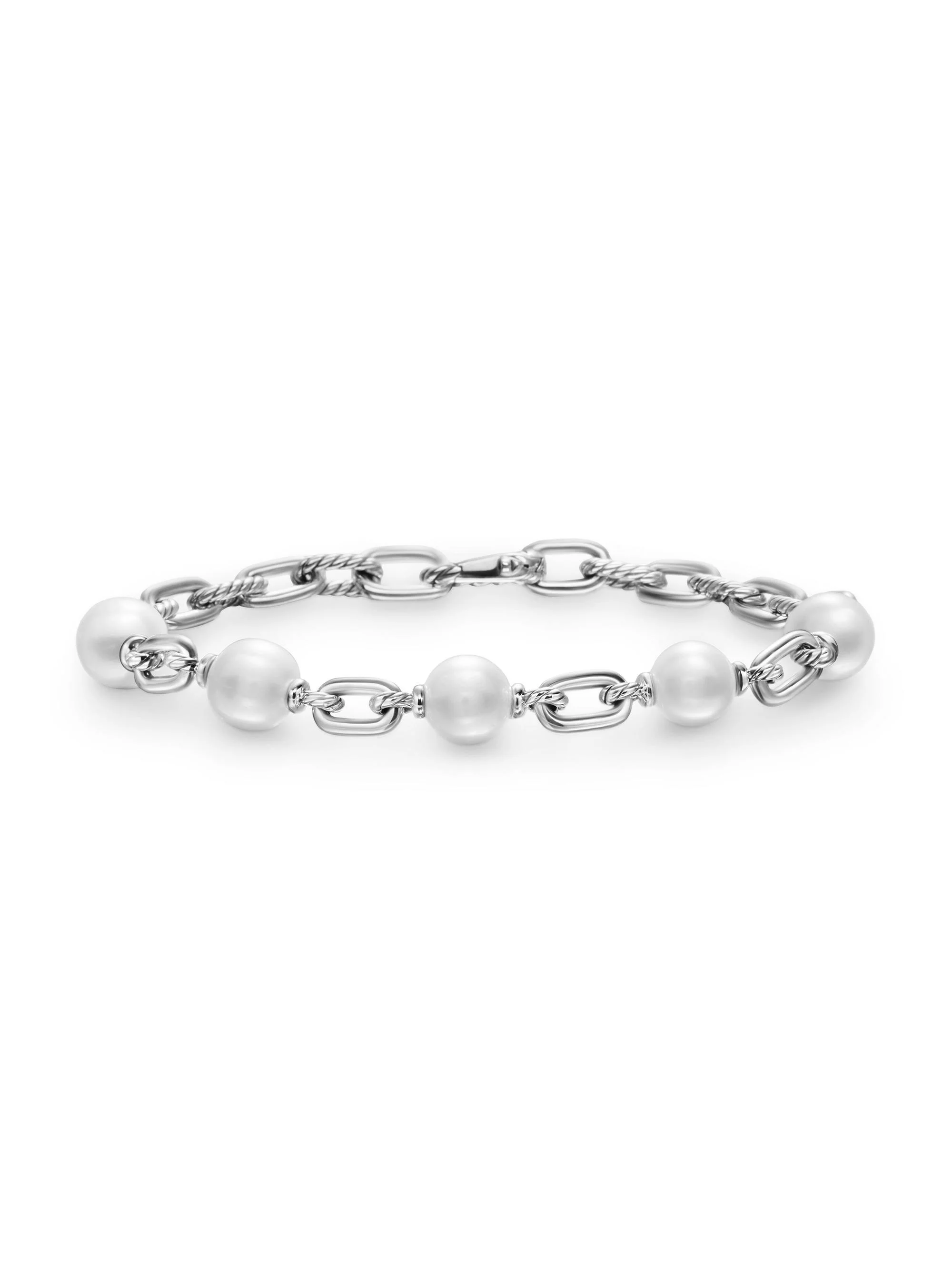 Men's DY Madison Chain Bracelet in Sterling Silver - Pearl - 1