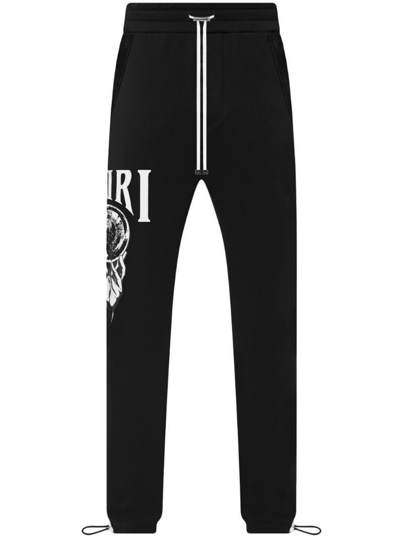 graphic-print cotton track pants - 1