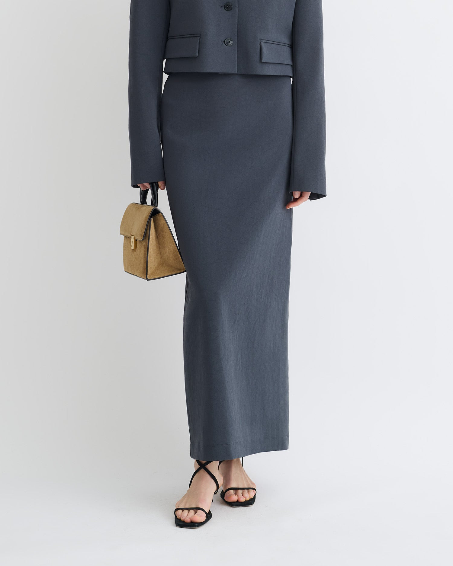 Paper Jersey Midi Skirt - 4