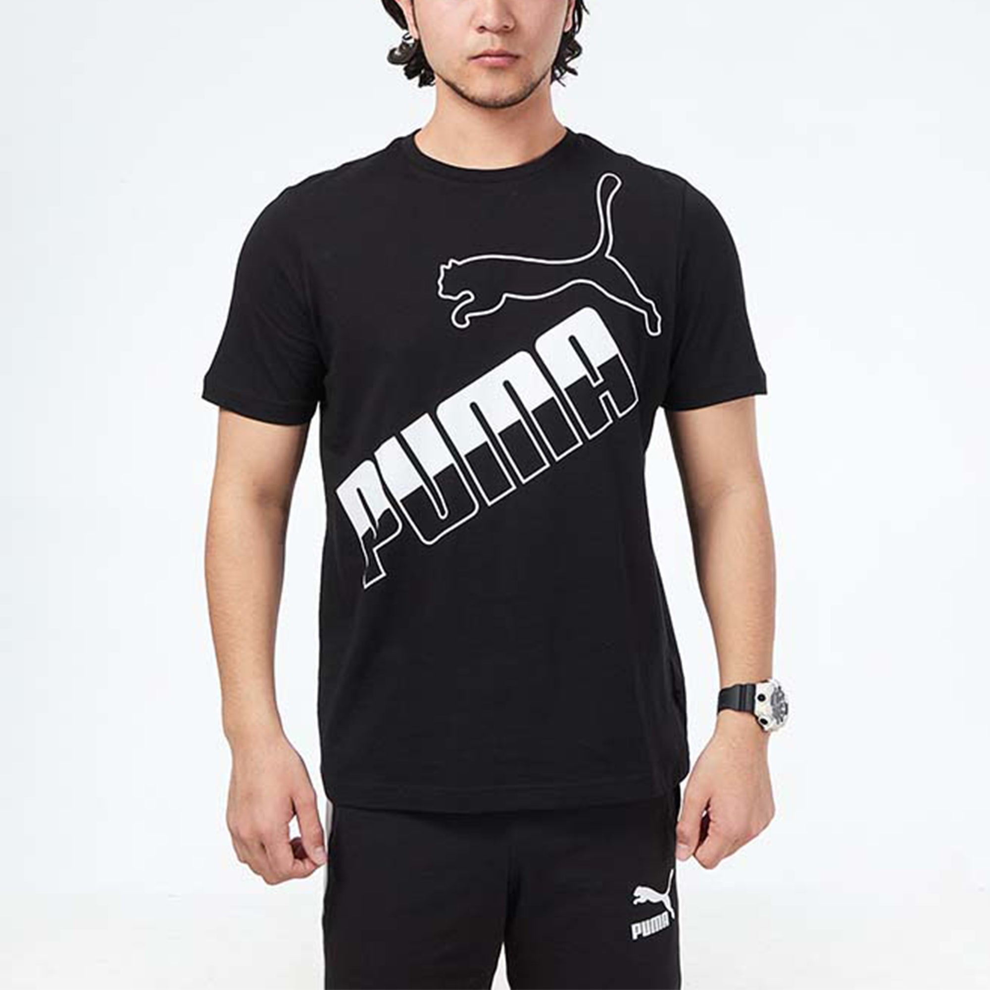 PUMA Big Logo T-Shirt 'Black' 845572-01 - 3