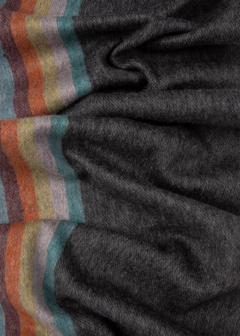 Cashmere Scarf With 'Artist Stripe' Trim 3