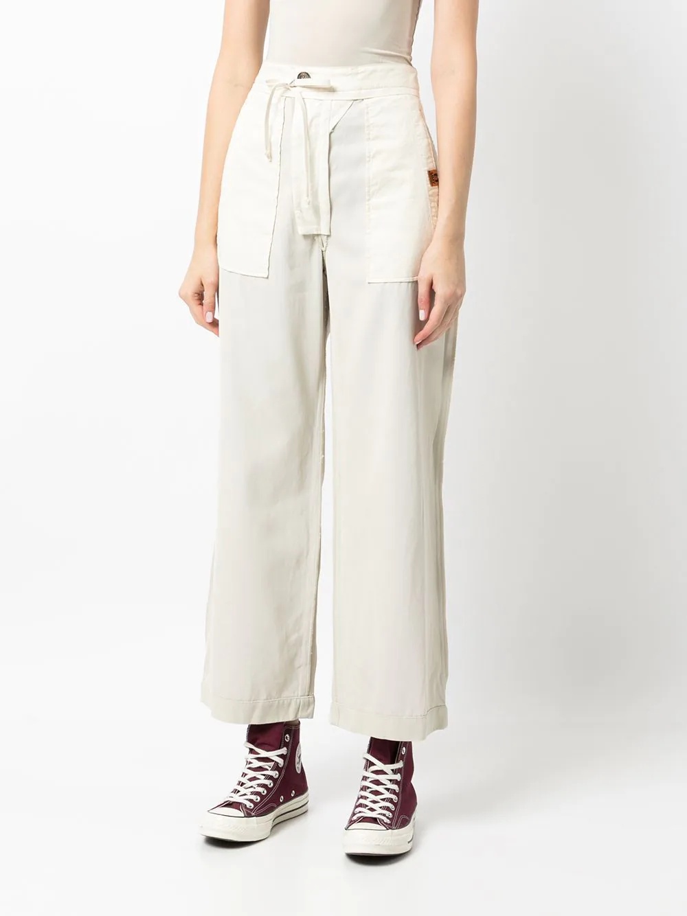 wide-leg high-waisted trousers - 3