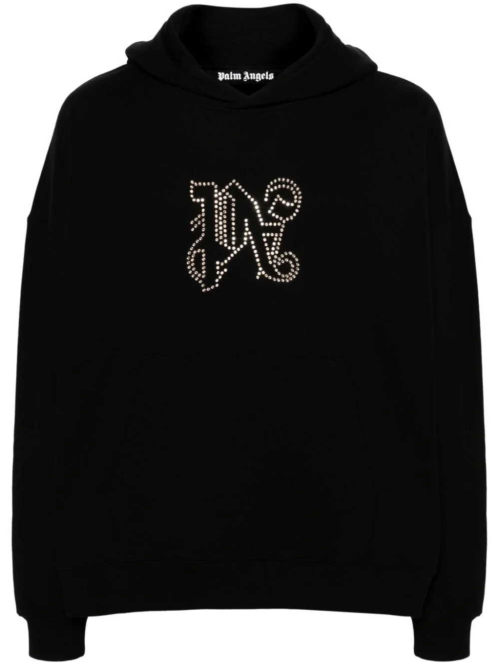 Monogram Statement studded cotton hoodie - 1