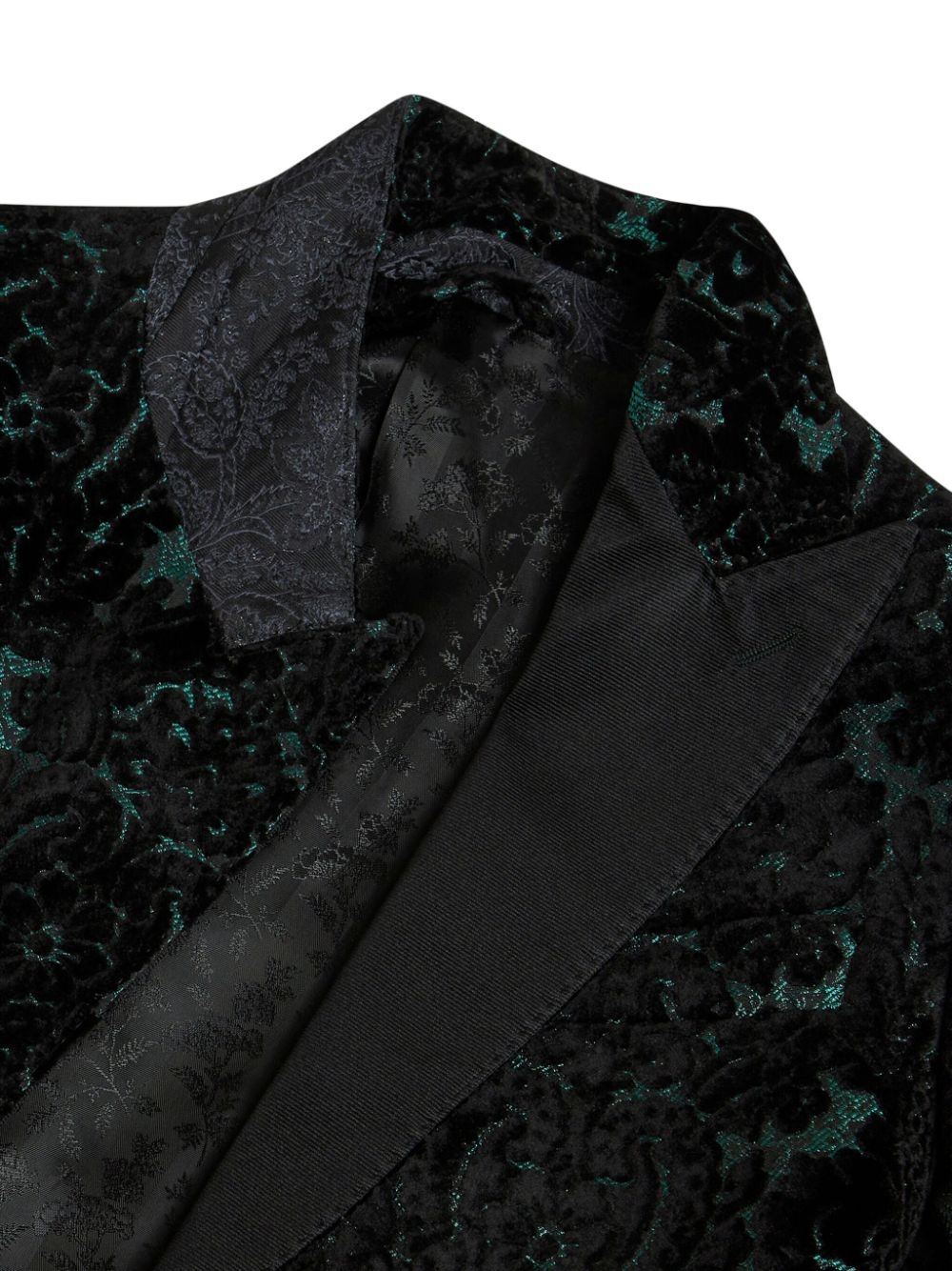 brocade velvet blazer - 5