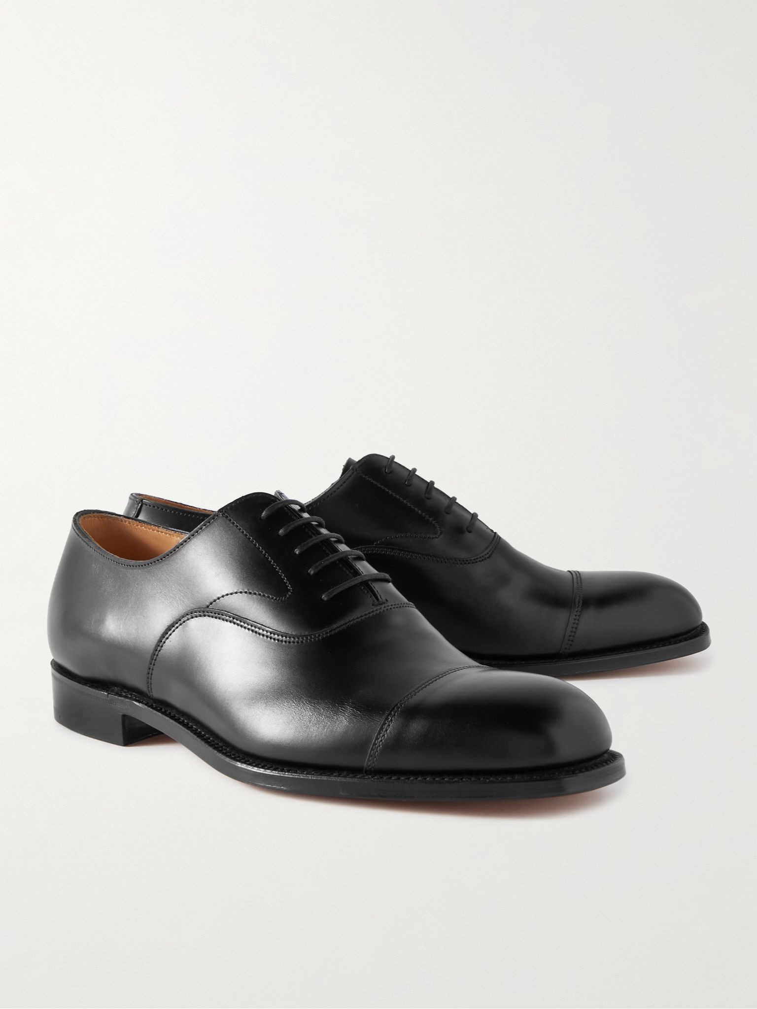 Cambridge Leather Oxford Shoes Black - 3