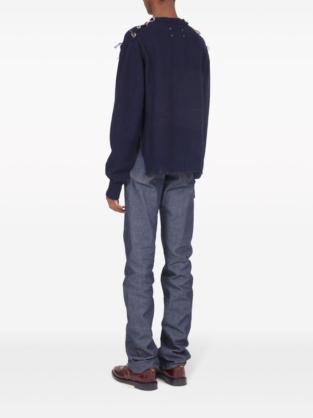 contrasting-stitch argyle-knit jumper - 5
