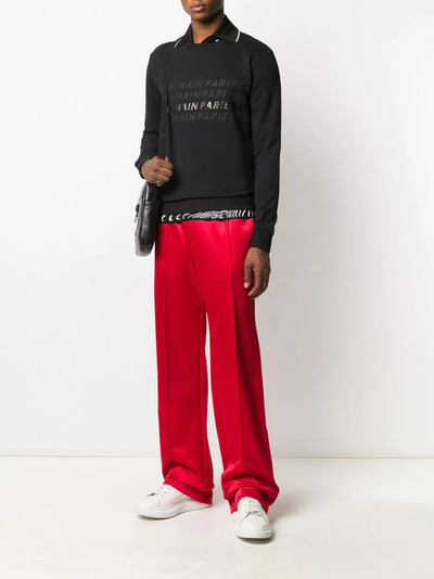 Balmain repeat logo sweatshirt outlook