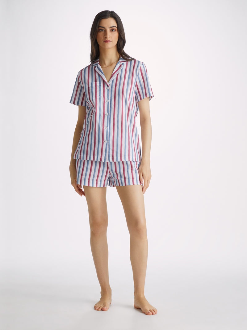 Women's Short Pyjamas Capri 22 Cotton Batiste Multi - 3