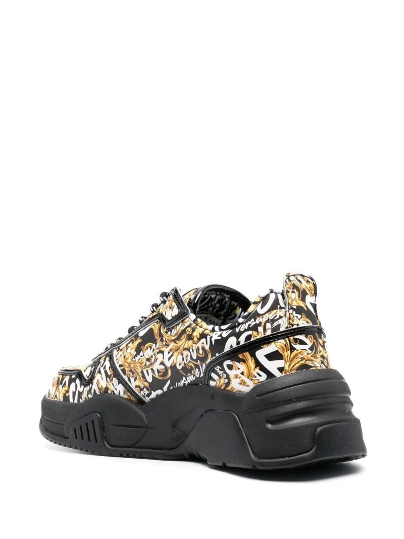 Logo Brush Couture-print sneakers - 3