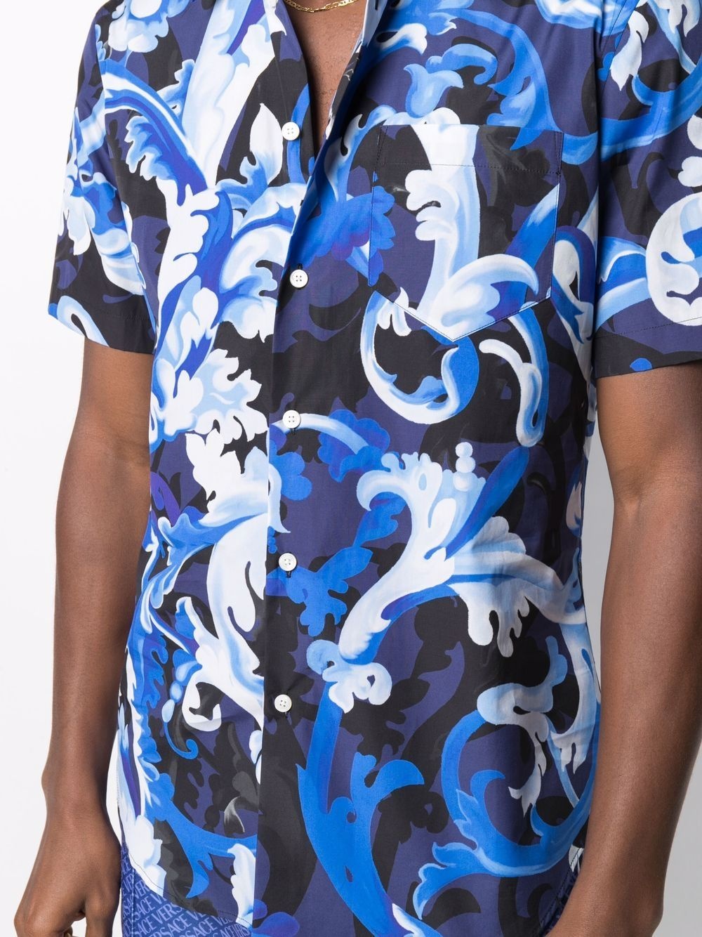 Baroccoflage-print poplin shirt - 5