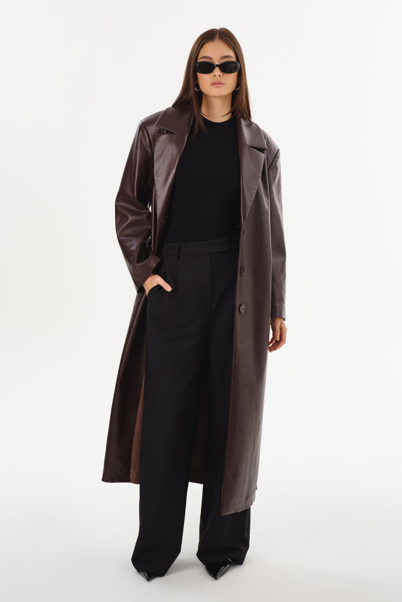 SARITA | Recycled Leather Maxi Coat 9