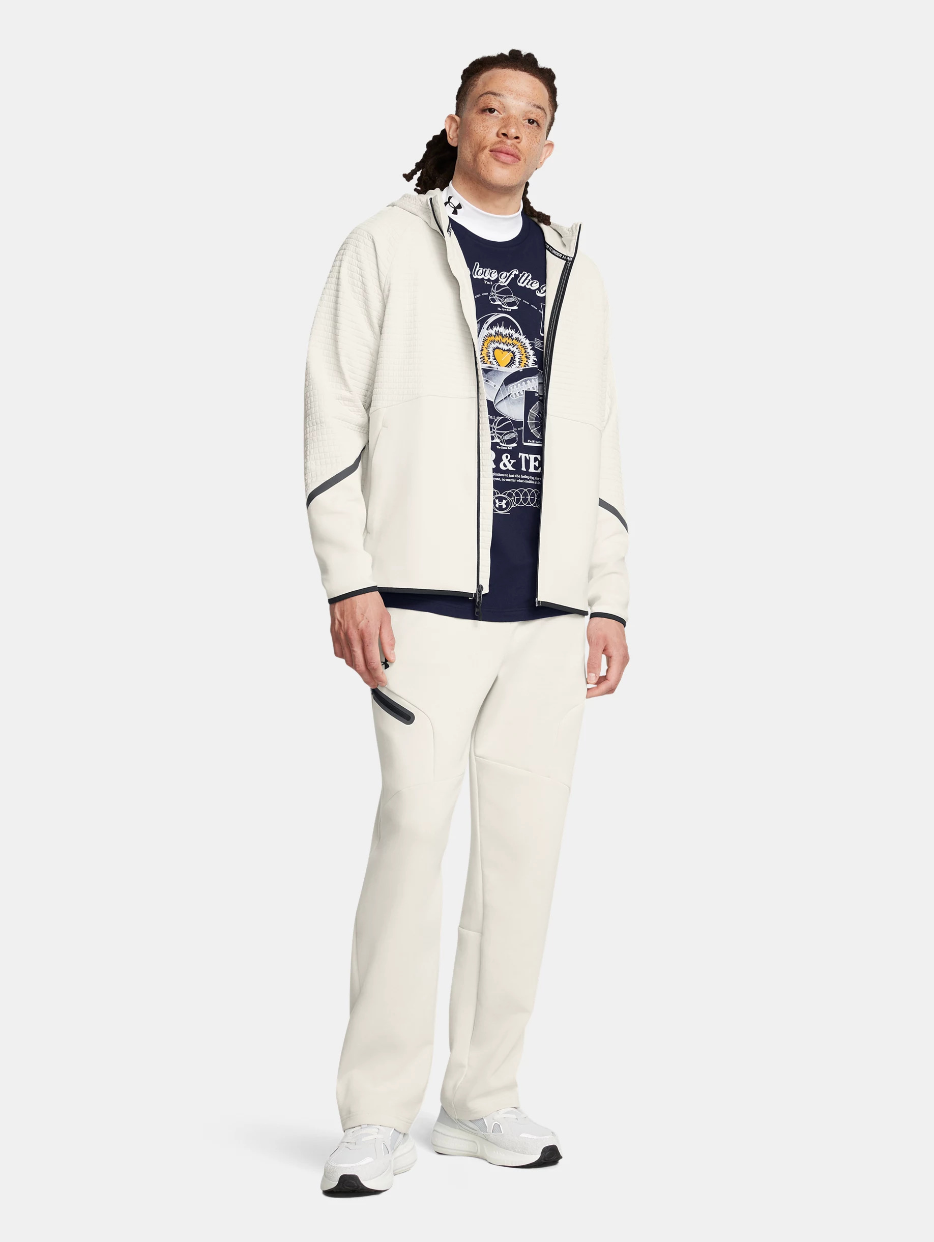 Men's UA Unstoppable Fleece Grid Full-Zip - 5