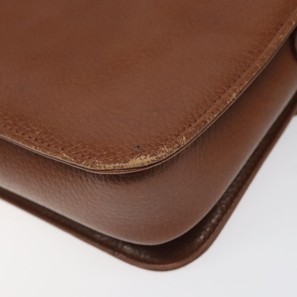 Burberry Shoulder Bag Leather Brown Gold - 15